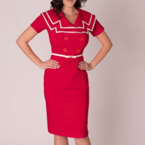 Captain Circle Red Bettie Page By Tatyana